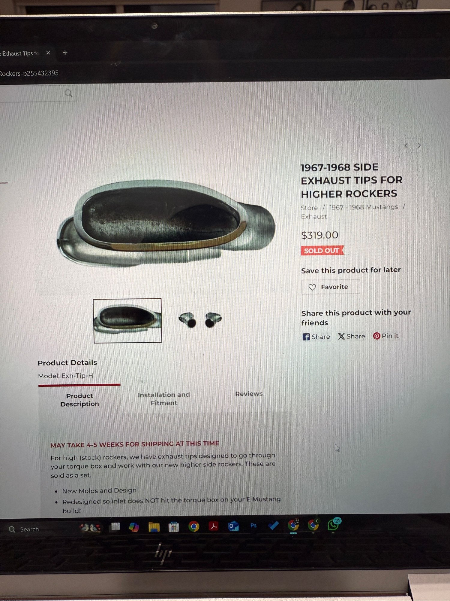 Engine - Exhaust - 1967 mustang Eleanor exhaust tip - New or Used - -1 to 2026  All Models - Van Nuys, CA 91401, United States