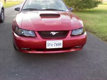 2003 mustang GT with new headlights and mach grille