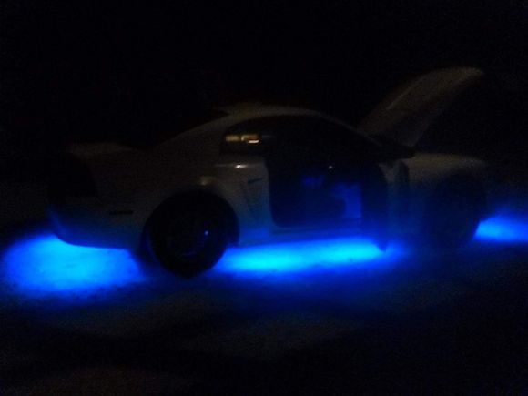 Side profile of chassis LEDs and dash floor board LEDs