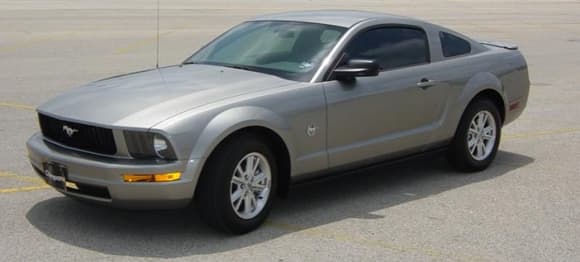 1 of my fav pics of the new Vapor Gray Mustang with newly tinted windows