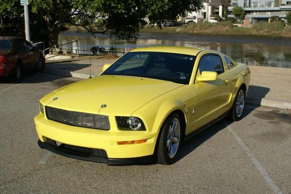 Yellow Mustang front
