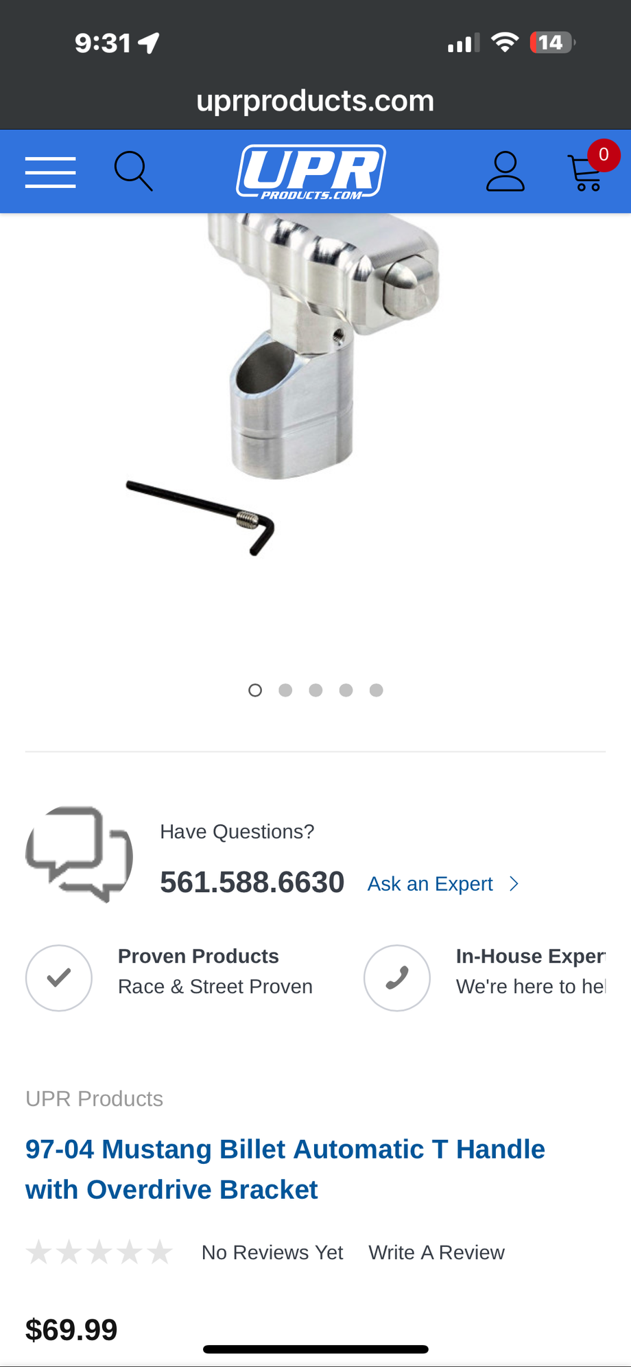 Interior/Upholstery - Billet T handle shift knob - Used - 1997 to 2004 Ford Mustang - Reynoldsburg, OH 43068, United States