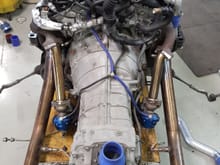 Turbos, downpipes, wastegates, and dump tubes installed