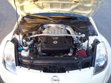 The 3.5 L VQ35DE used in my 2006 Nissan 350Z. It was on the Ward's 10 Best Engines list from 2002 through to 2007.
The previous owner added the cold air intake system.
