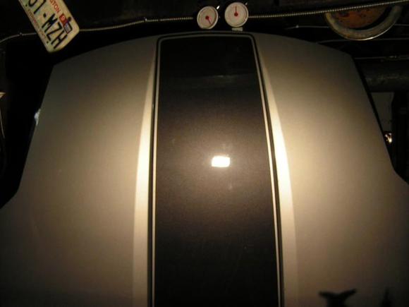 stock aluminum hood with custom paint