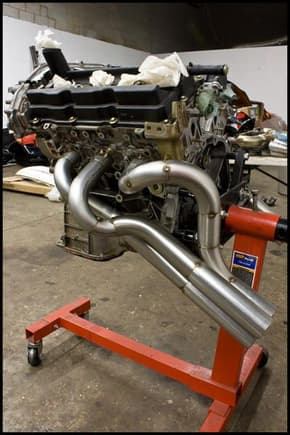 Headers mocked up on a spare VQ