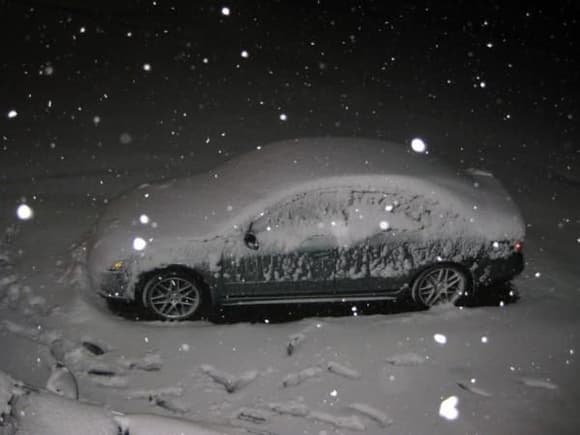 car in the snow again.