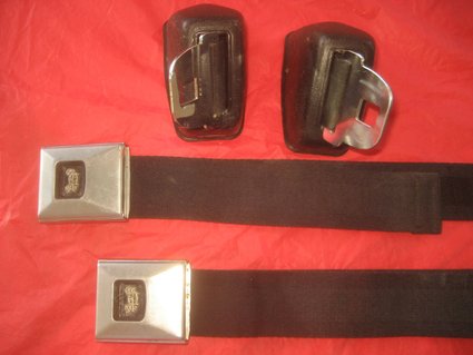 1966-67 Pontiac GTO  Black Deluxe Front Seatbelts