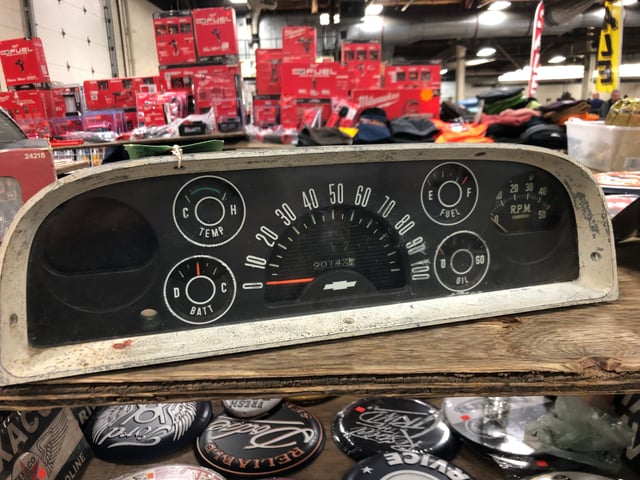 1963-1966 Chevy truck dash cluster with Tach