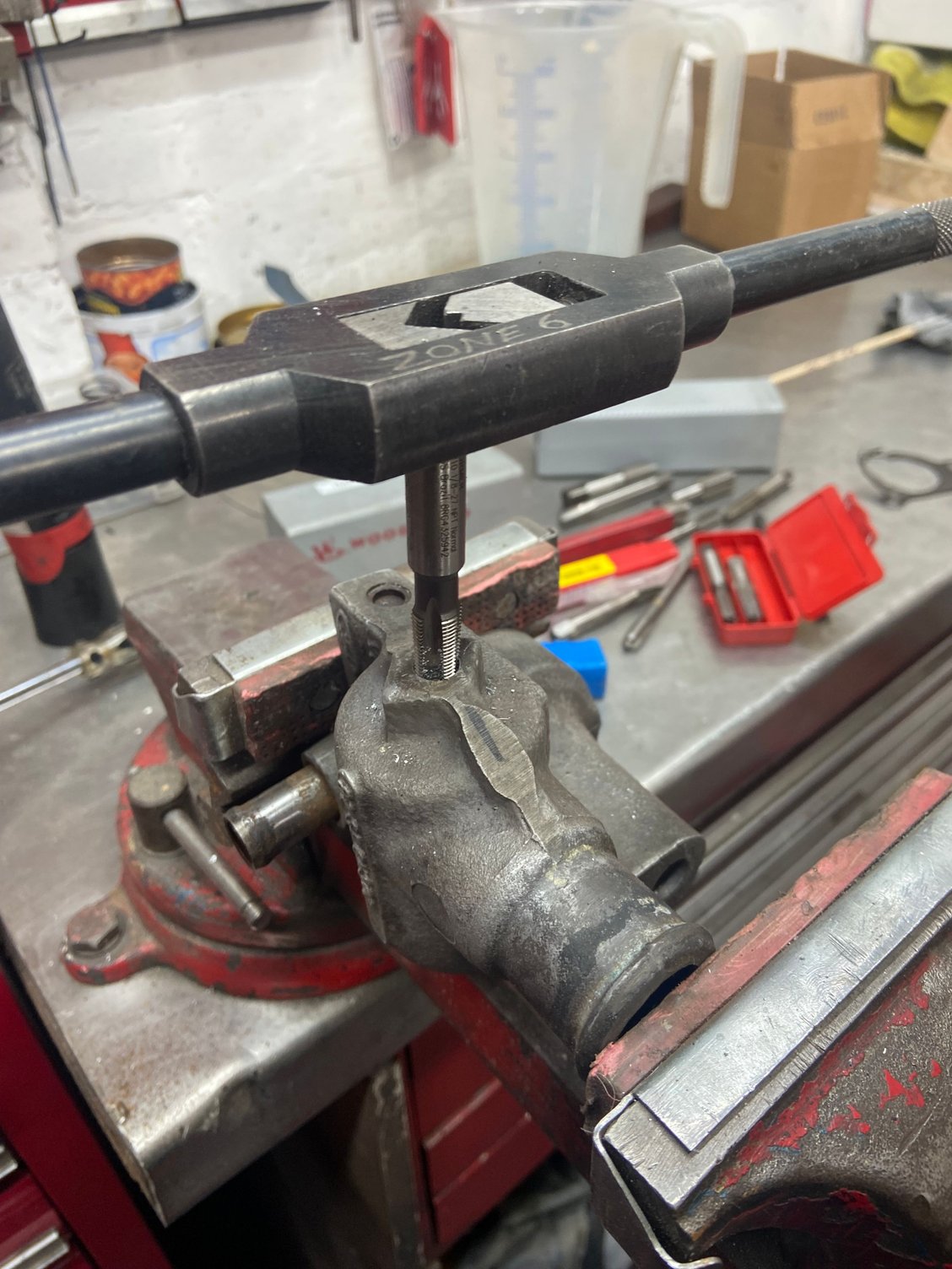 The Barb on the hose tail had corroded away so this was repaired. 