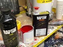 I’ve been banging on about using Raptor under your car floors lads and well here’s what it looks like on the floor of my car. I did seal and spray seal the floors , the spray seal I used was a two pack sealer with separate hardener, then this morning I mixed clear Raptor with some Radiant red 2pack and blasted it over the floor, 