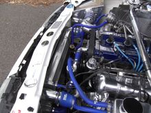 Lots of mods, up to 450 bhp now. All neatly installed by Richard and Malcom at Tremona Garage.