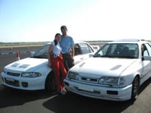 Me, my Cossie, Girlfriend &amp; her EVO. In that order! LOL