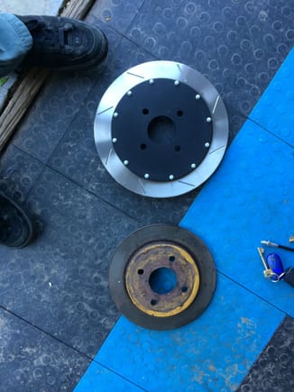 Old solid rear disc versus 300mm MT conversion