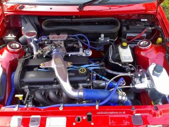 S2 Escort RST Zetec Turbo Cosworth Management P8 Antilag Coilpack air injectors MTX75 Gearbox 376bhp.
