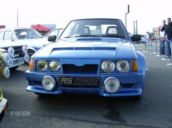 malcom willson of m sport's rs1700t. on the 40yr anniversary of the ford escort stand