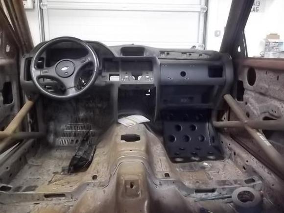 Dash cut and slotted in.