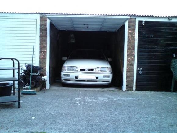 in the garage