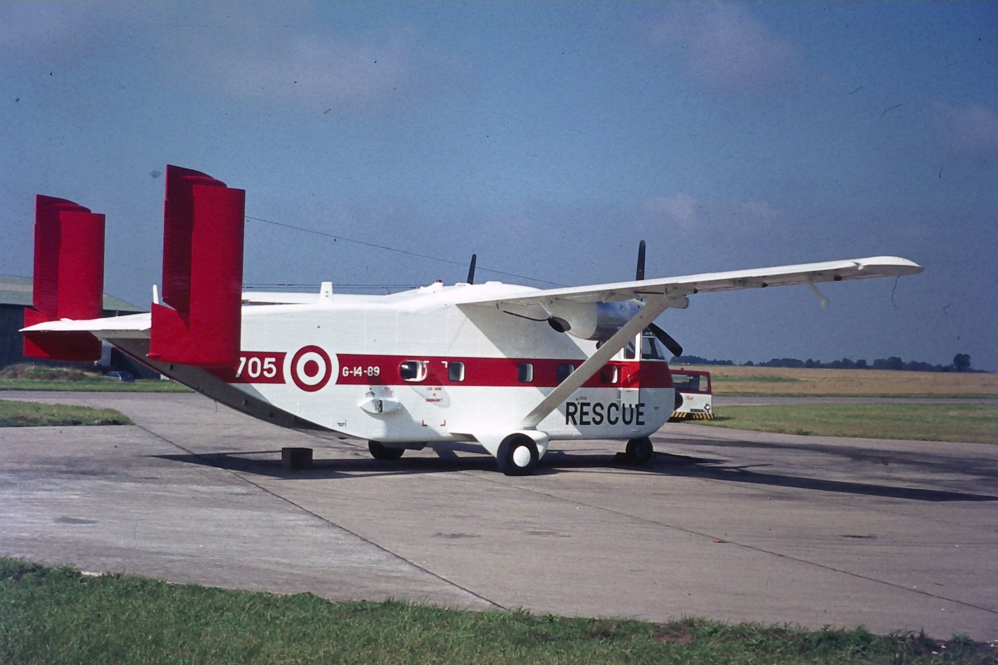 Singapore Search & Rescue Skyvan outside Field Aircraft Services 1973