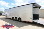 40' Gooseneck Silver-Blackout Race Trailer @ Wacobill.com 