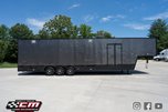 Used 2023 Freedom 40' Enclosed Race Trailer w/ Ramp Over 