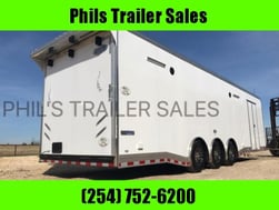 32 ENCLOSED RACE TRAILER LOADED WITH OPTIONS NATIONAL BRAND 