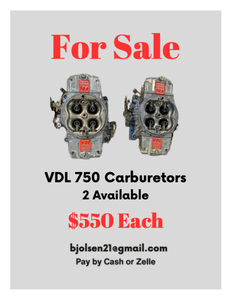 VDL 750 Carburetor  for Sale $550 