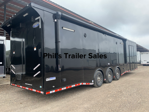 32' LOADED CONTINENTAL CARGO RACE TRAILER ELECTRIC AWNI 