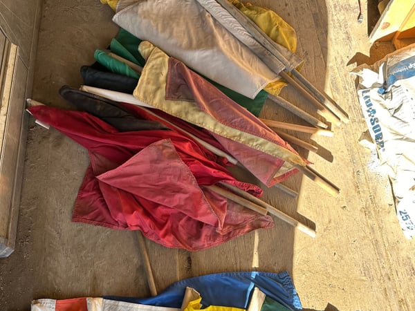 Miscellaneous flagman flags  for Sale $100 