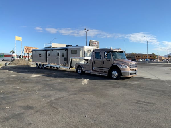 Sports Chassis and 46’ living quarters toy hauler
