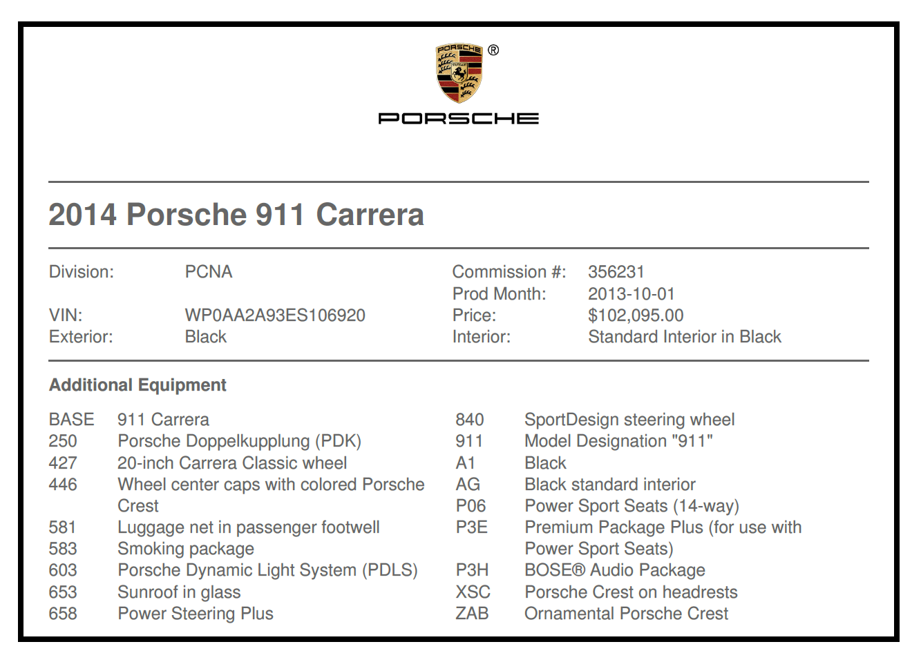2014 Porsche 911 - 2014 Porsche 911 Carrera 2 / PDK / Black on Black / MINT - Used - VIN WP0AA2A93ES106920 - 849,456 Miles - 6 cyl - 2WD - Automatic - Coupe - Black - Ringwood, NJ 07456, United States