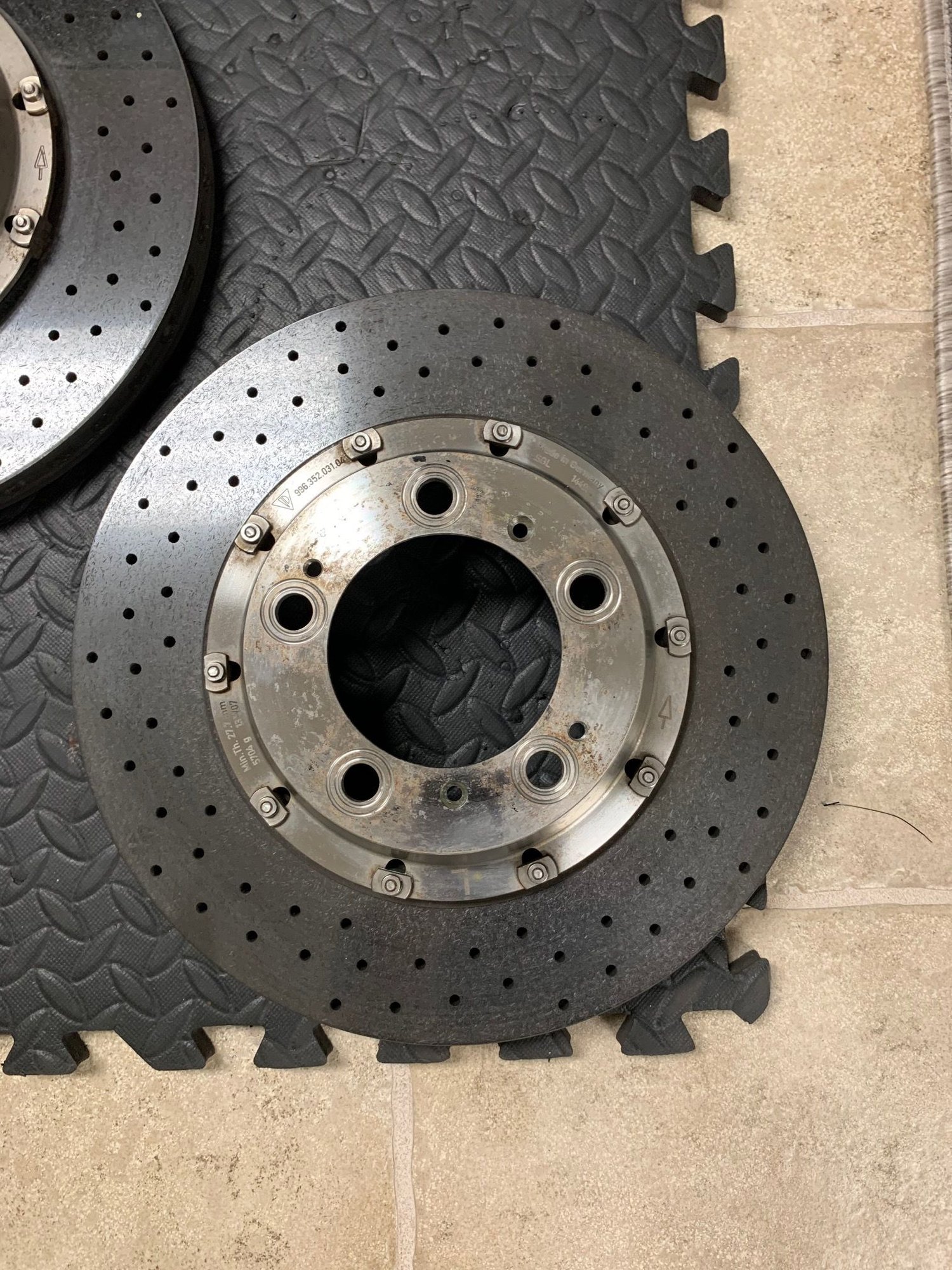 Brakes - Two 996/997 350MM PCCB Rear Left Rotors No chips or surface issues - $1500 each - Used - 0  All Models - Palos Heights, IL 60463, United States