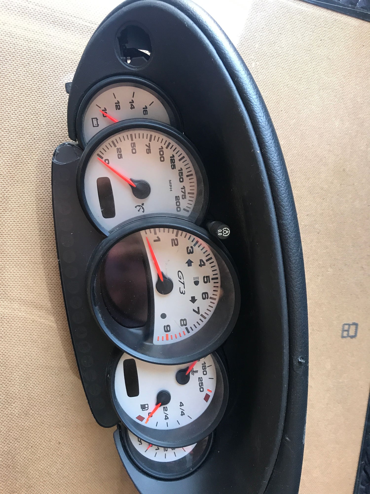 Interior/Upholstery - Porsche 996 GT3 OEM Instrument cluster dash ODO gauges KM/H - made in Germany - Used - 1999 to 2005 Porsche GT3 - West Palm Beach, FL 33411, United States