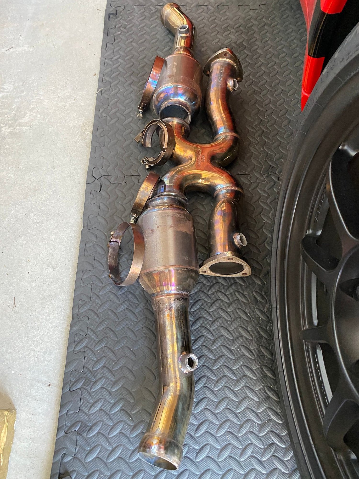 Engine - Exhaust - Fabspeed Sport x-pipe exhaust - Gillet flanges - Used - 1996 to 1998 Porsche 911 - Oceanside, CA 92056, United States