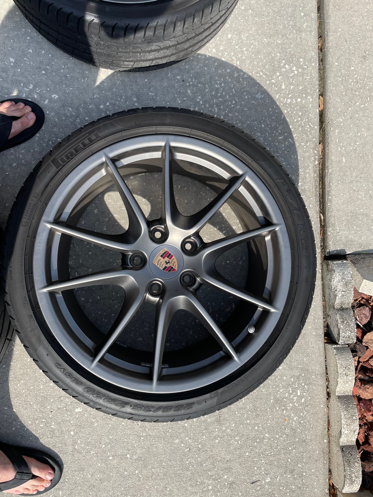 Wheels and Tires/Axles - PORSCHE BOXSTER/CAYMAN OEM CARRERA SIII SATIN PLATINUM WHEEL/TIRE/TPMS/CAP SET - Used - 2014 to 2018 Porsche Cayman - Tampa, FL 33626, United States