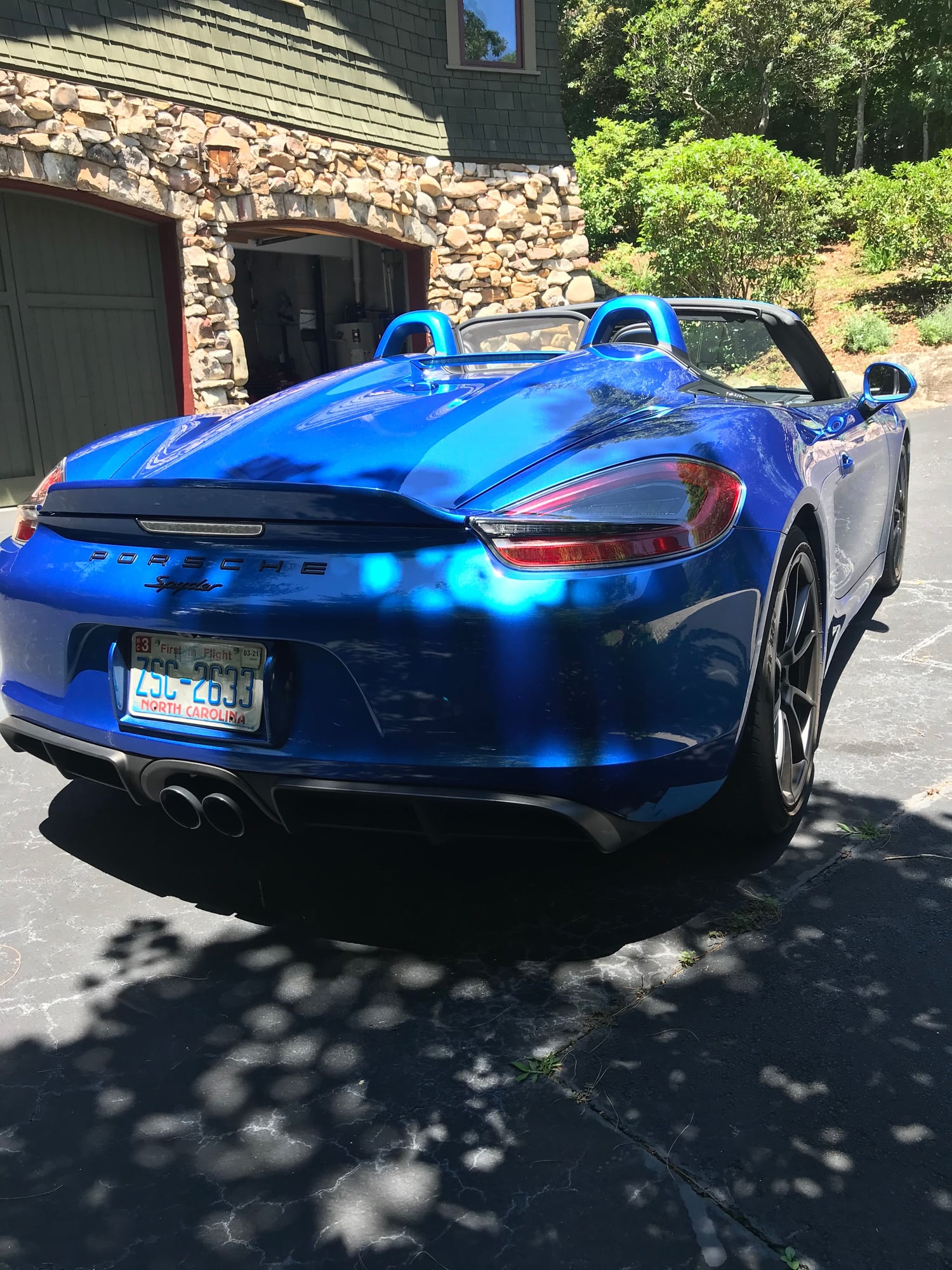 2016 Porsche Boxster - CPO 2016  Boxster Spyder - Used - VIN WP0CC2A84GS152091 - 8,200 Miles - 6 cyl - 2WD - Convertible - Blue - Asheville, NC 28730, United States