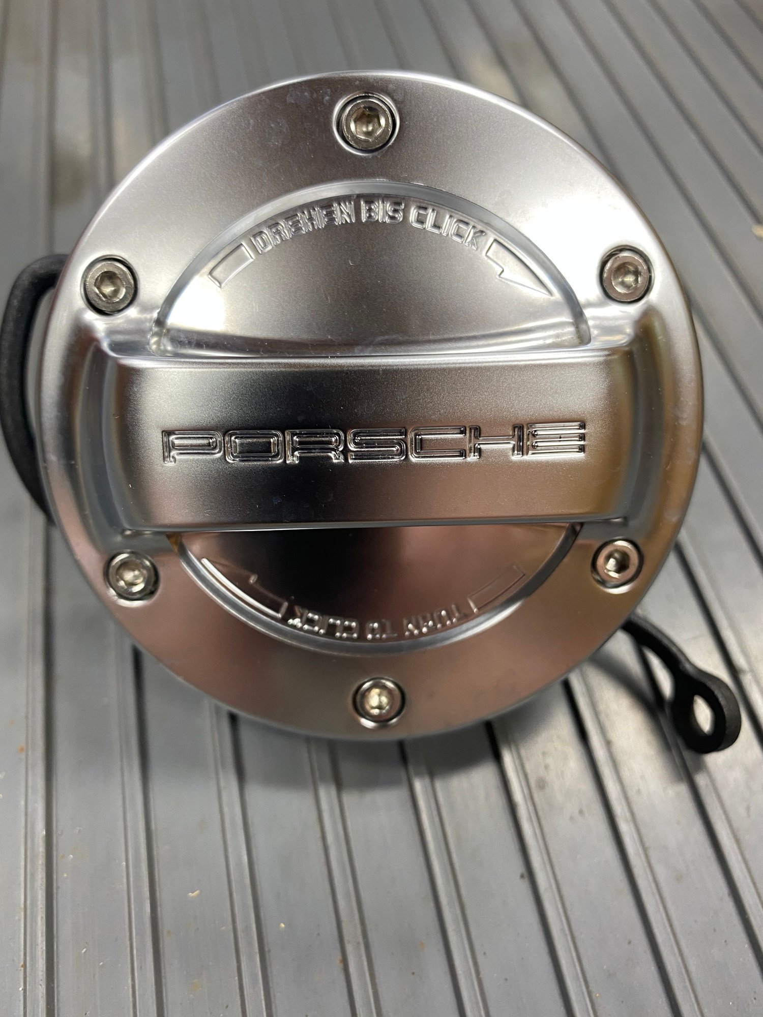 Porsche Silver Sport Gas Cap Aluminum looking Rennlist Porsche