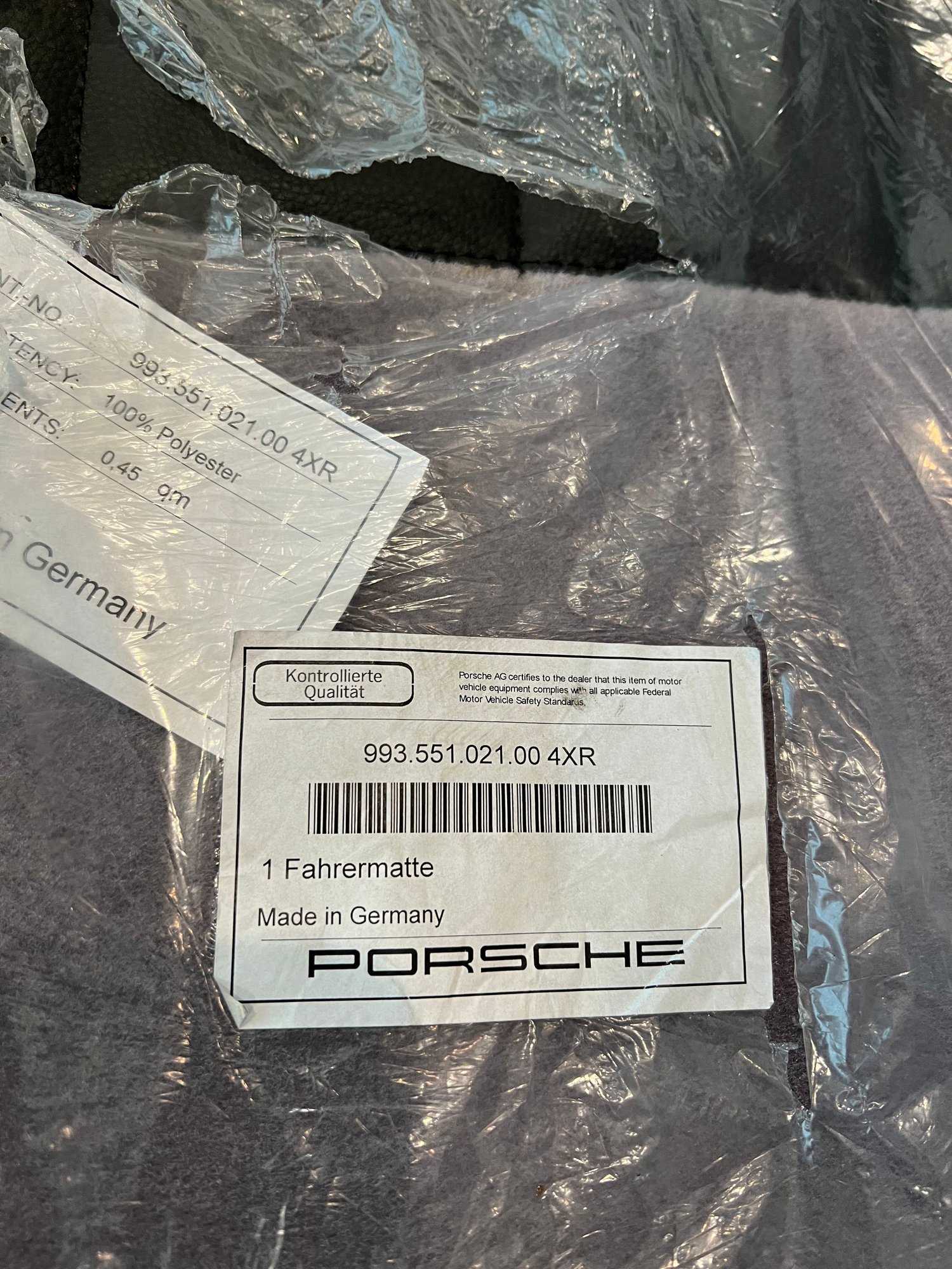 Interior/Upholstery - Brand New! OEM Porsche Classic Grey Floor Mats for 993 / 964 -- Great Deal! - New - 1985 to 1998 Porsche 911 - Los Angeles, CA 90094, United States