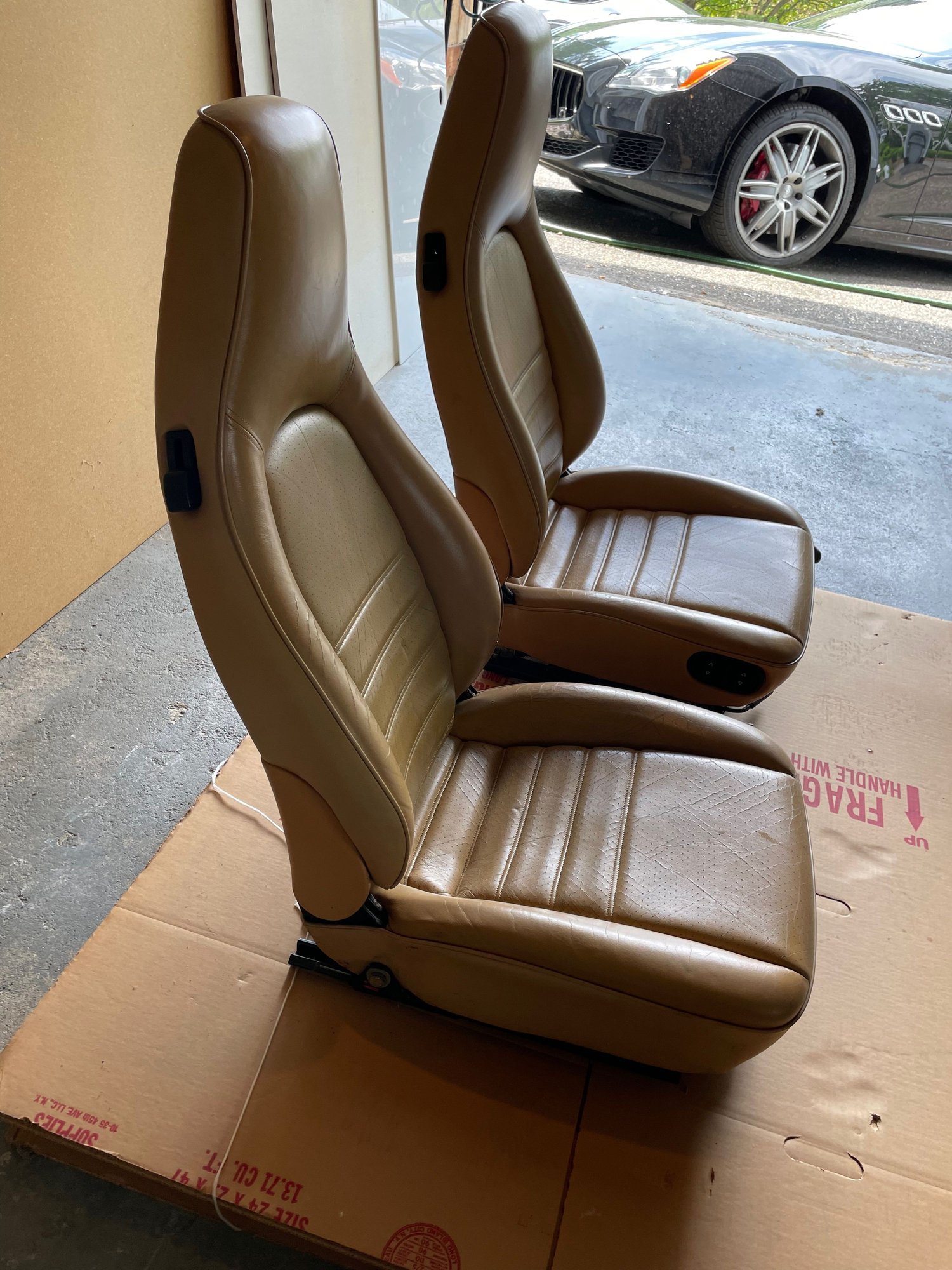 Interior/Upholstery - 968 Front Seats - Cashmere - For Sale - Used - 1989 to 1998 Porsche 911 - 1986 to 1990 Porsche 944 - All Years Porsche 968 - Northport, NY 11768, United States