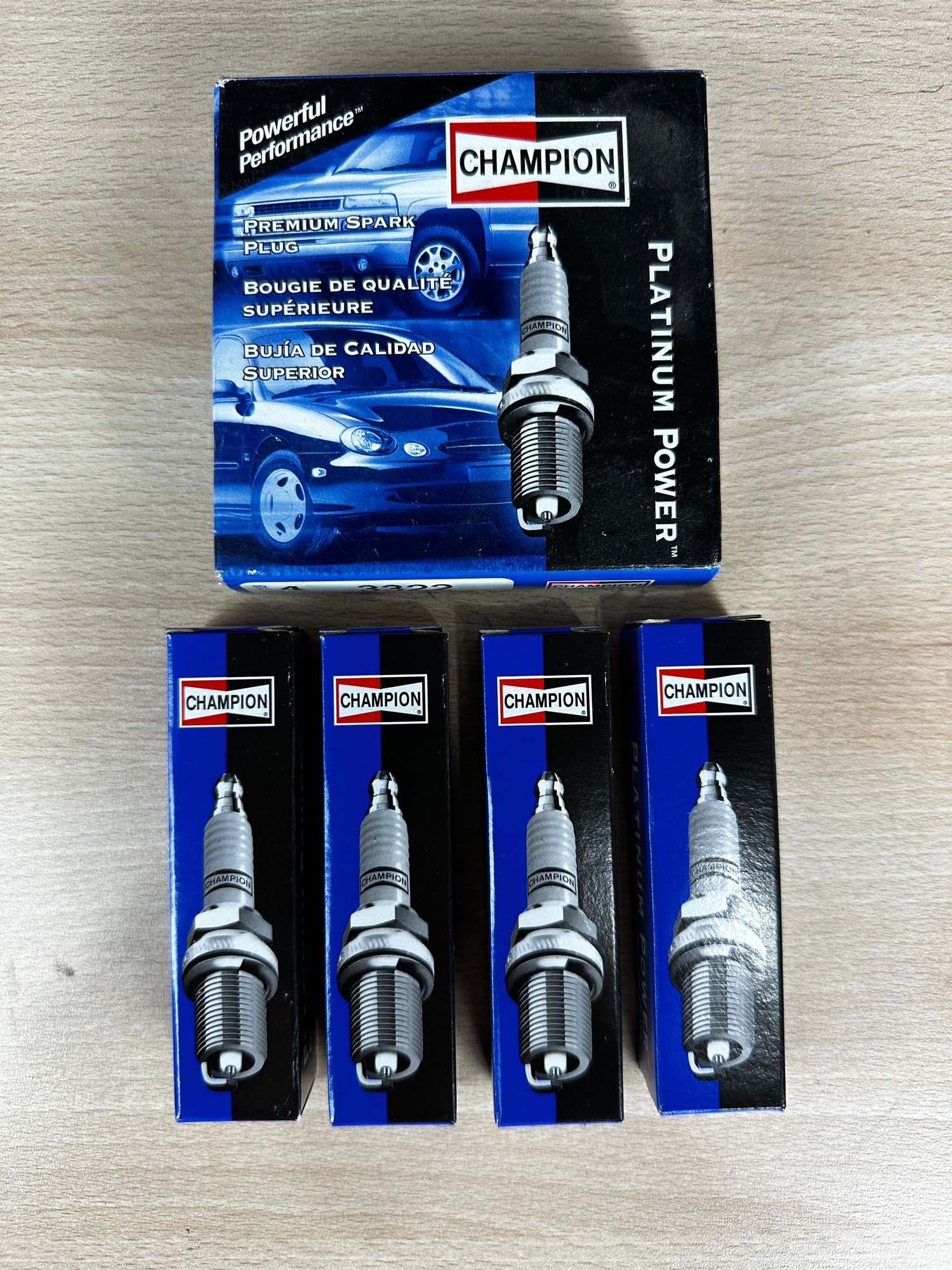 Engine - Intake/Fuel - (NOS) Champion Platinum Power 4-pack Spark Plug set 3322 - New - 0  All Models - Sacramento, CA 95819, United States