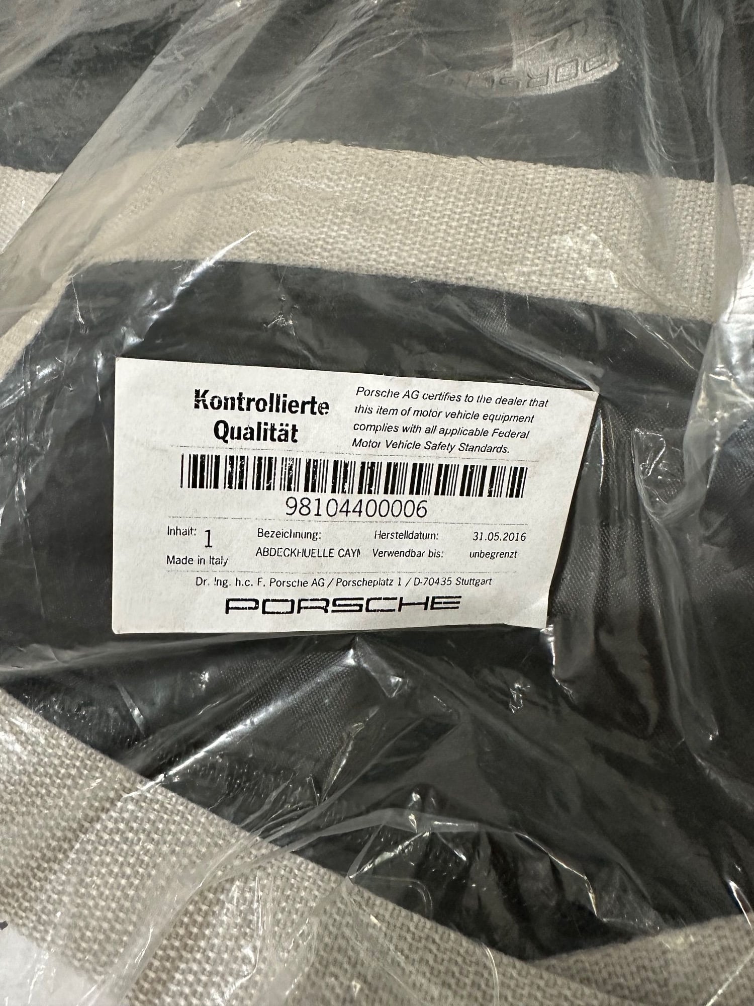 Miscellaneous - 981 Cayman GT4 Indoor Car Cover Part No. 981 044 000 06 Genuine Porsche Brand New - New - Sugar Land, TX 77479, United States