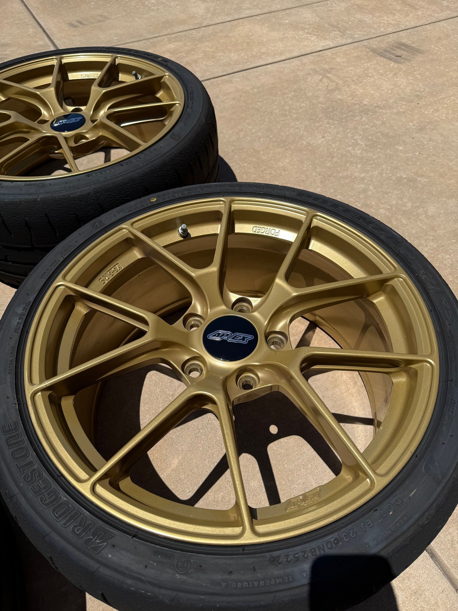 Wheels and Tires/Axles - 19” Apex VS-5RS 5-lug - 718 fitment (including GT4/Spyder) - Bridgestone RE-71RS - Used - All Years  All Models - San Francisco, CA 94111, United States