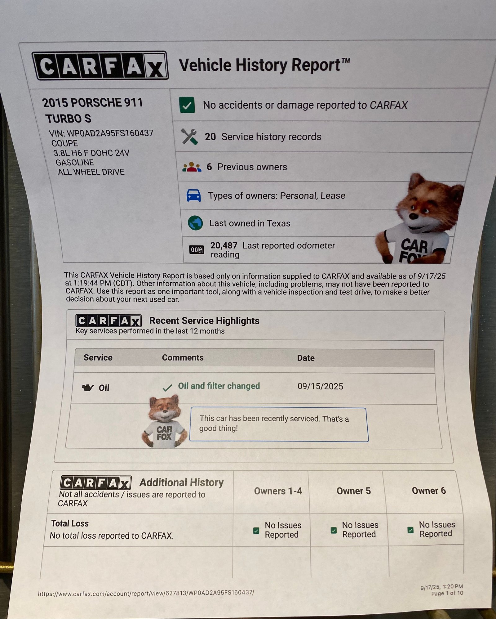 2015 Porsche 911 - FOR SALE: Spectacular CPO+1 991 Porsche Turbo S - Used - VIN WP0AD2A95FS160437 - 20,544 Miles - 6 cyl - AWD - Automatic - Coupe - Gray - Conroe, TX 77304, United States