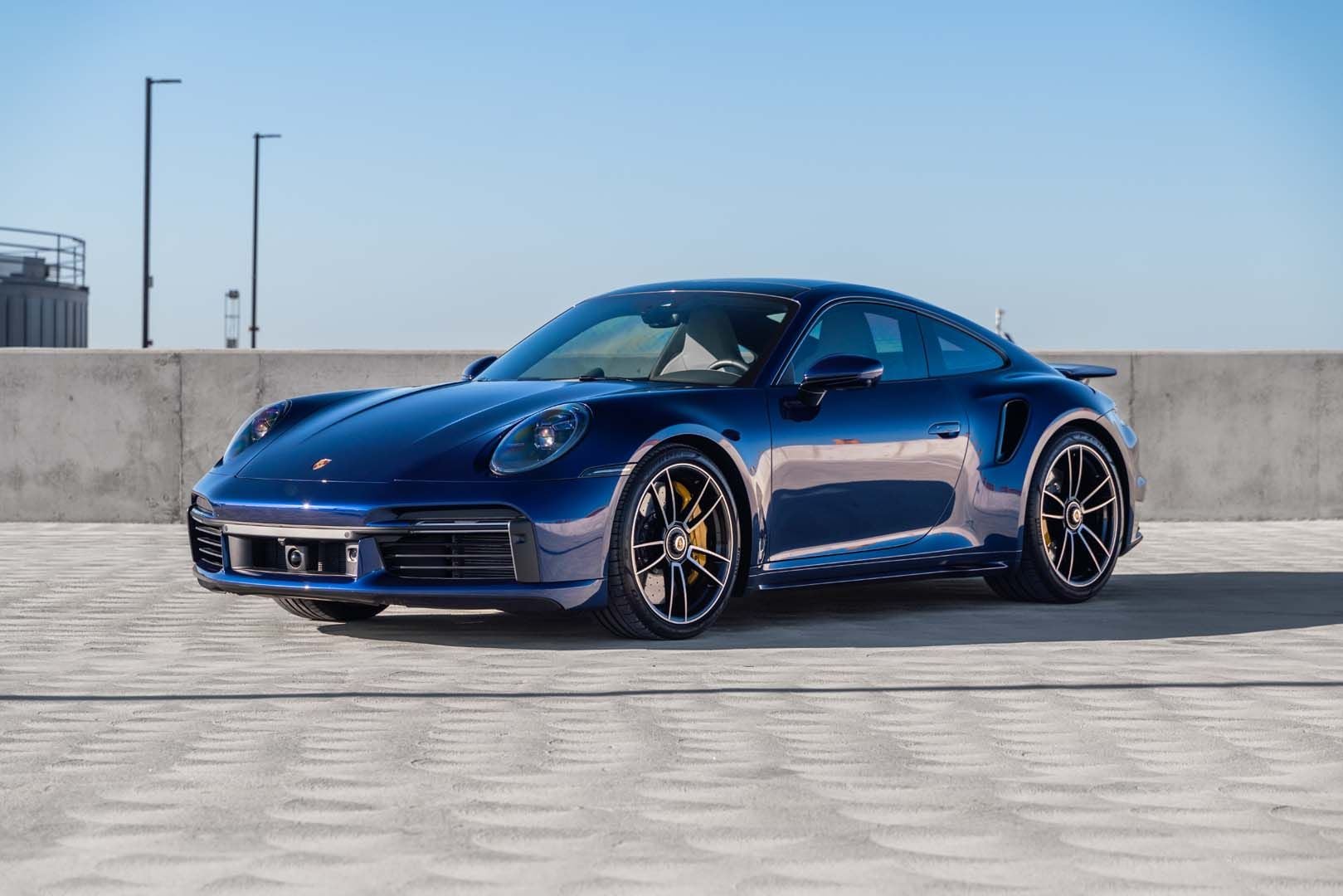 2021 Porsche 911 - 2021 Gentian Blue Turbo S for Sale - Used - VIN WP0AD2A95MS258204 - 4,932 Miles - 6 cyl - AWD - Automatic - Coupe - Blue - San Diego, CA 92130, United States