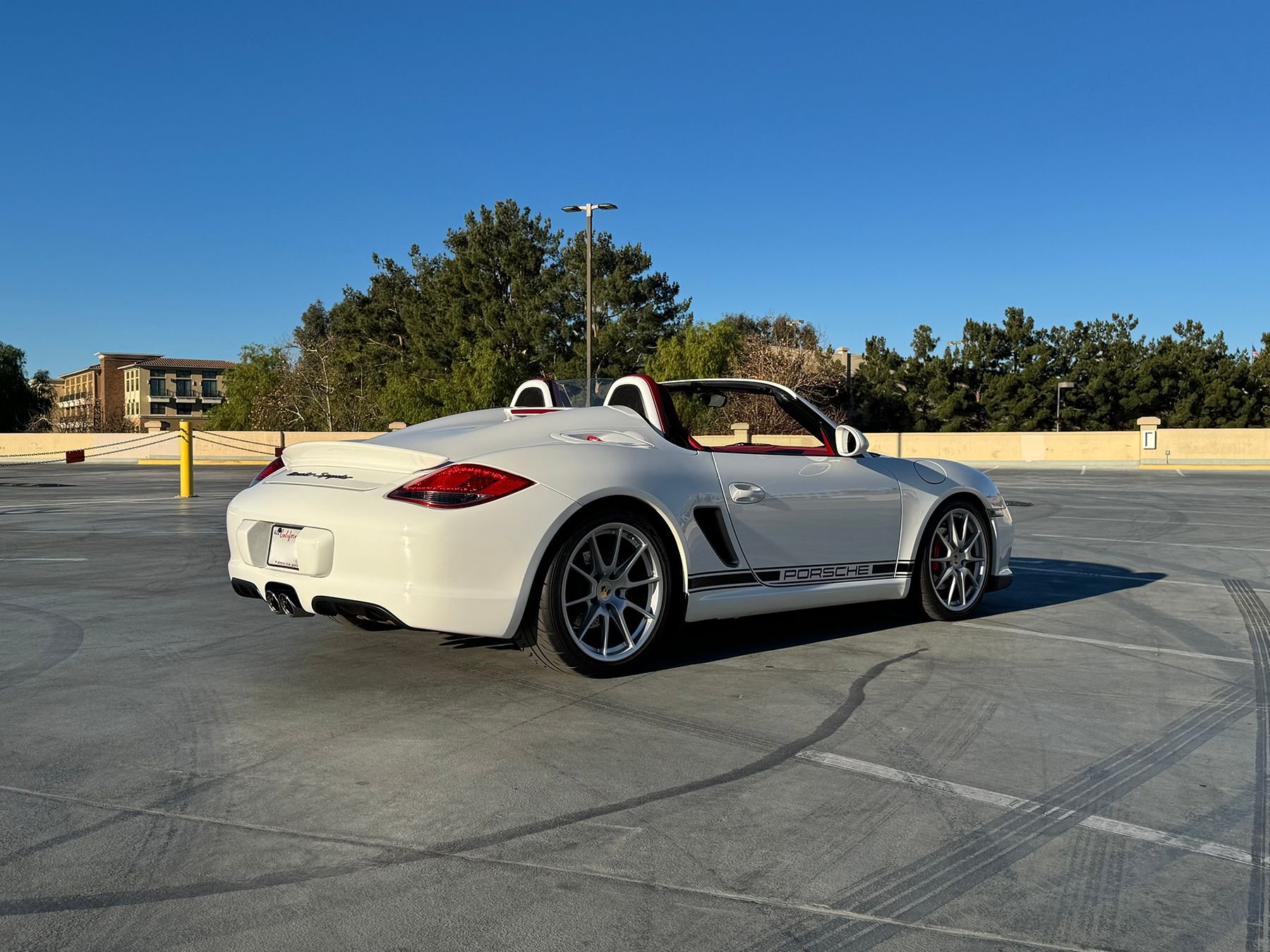 2011 Porsche Boxster - 2011 Boxster Spyder for sale - white on red manual w/ carbon buckets 15.8k miles - Used - VIN wp0cb2a88bs745559 - 15,800 Miles - 6 cyl - 2WD - Manual - Convertible - White - Santa Clarita, CA 91355, United States