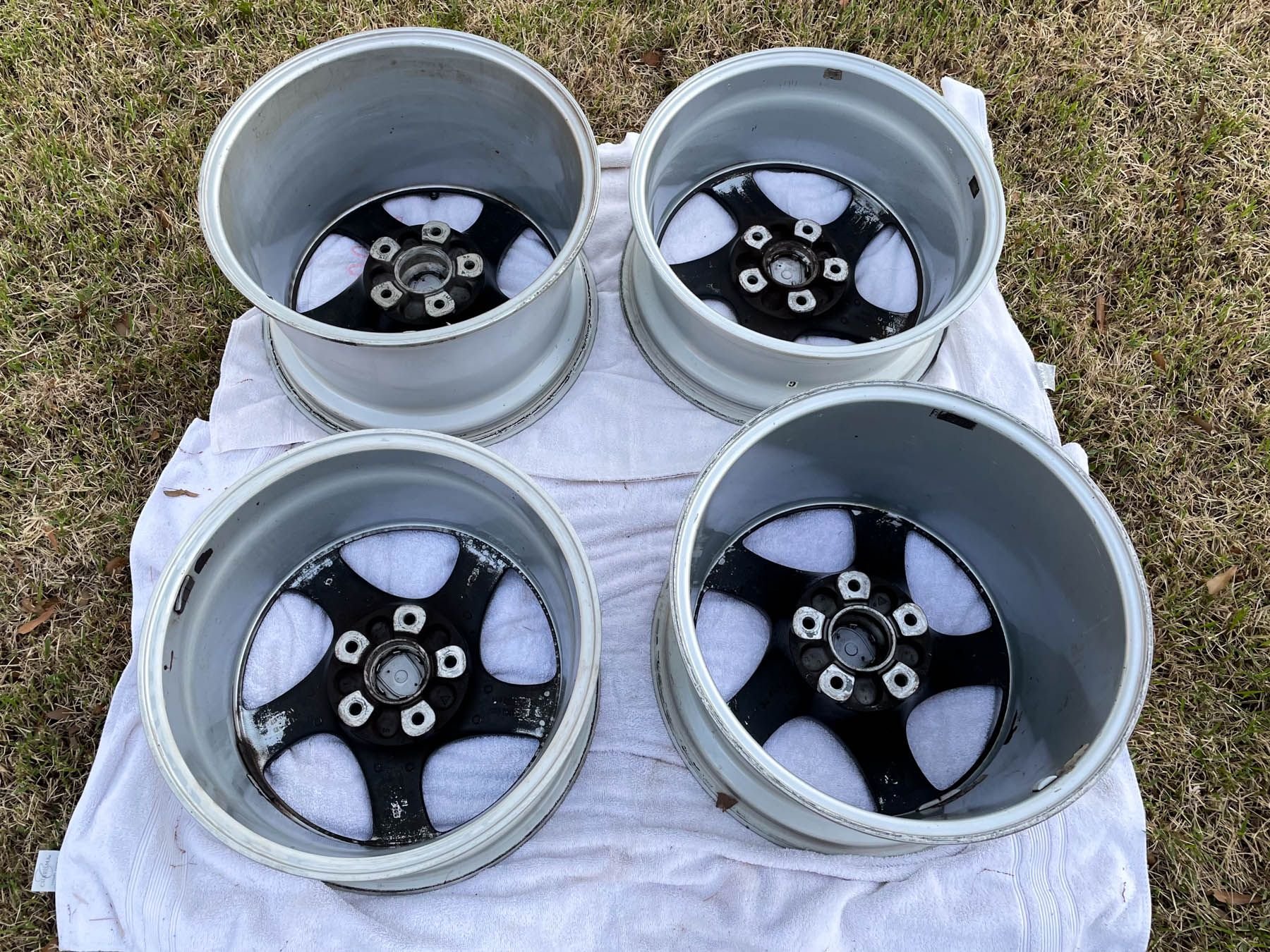 Wheels and Tires/Axles - 18" black 996 Turbo Twist wheels (set of 4, free delivery to east coast/southern USA) - Used - 1997 to 2006 Porsche 911 - 1996 to 2004 Porsche Boxster - Baton Rouge, LA 70808, United States