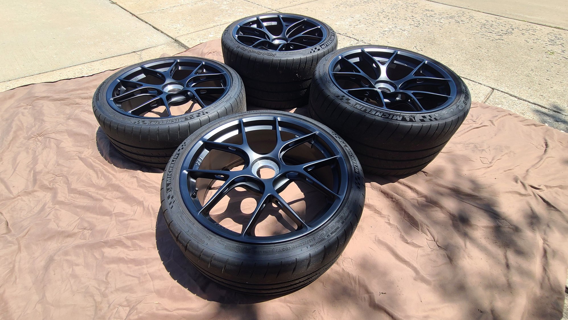 Wheels and Tires/Axles - 991 Porsche GT3 Centerlock BBS FI-R Wheels w/ Michelin Pilot Sport Cup 2 Tires - Used - 2014 to 2019 Porsche GT3 - Saint Louis, MO 63385, United States