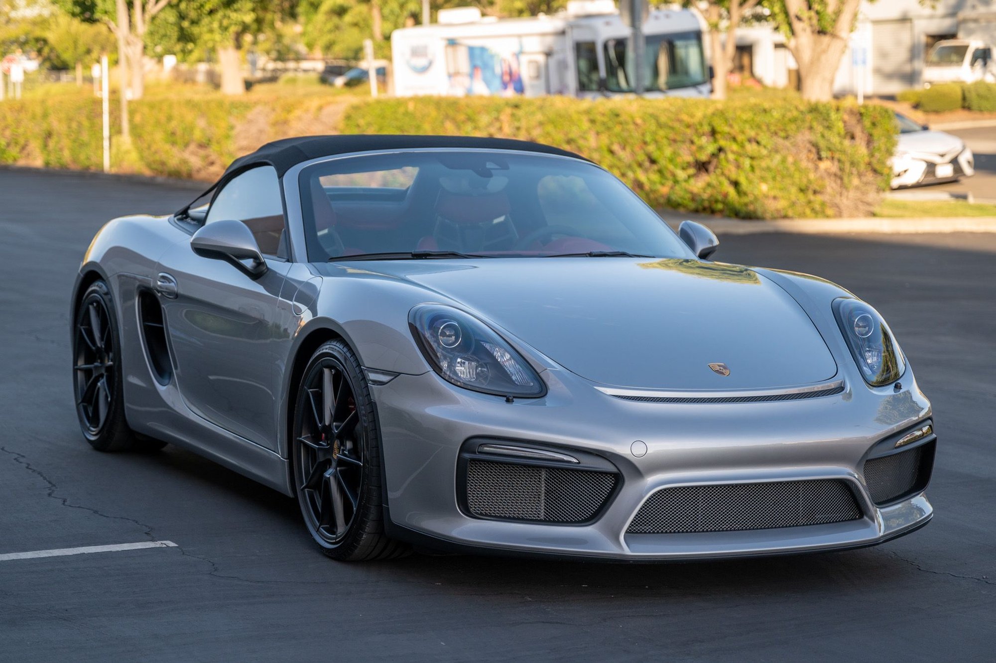 2016 Porsche Boxster - 2016 Boxster Spyder | GT Silver | Spyder Garnet Red Interior | Great spec | 8500~ mi - Used - VIN WP0CC2A82GS152669 - 8,500 Miles - 6 cyl - 2WD - Manual - Convertible - Silver - San Jose, CA 95035, United States