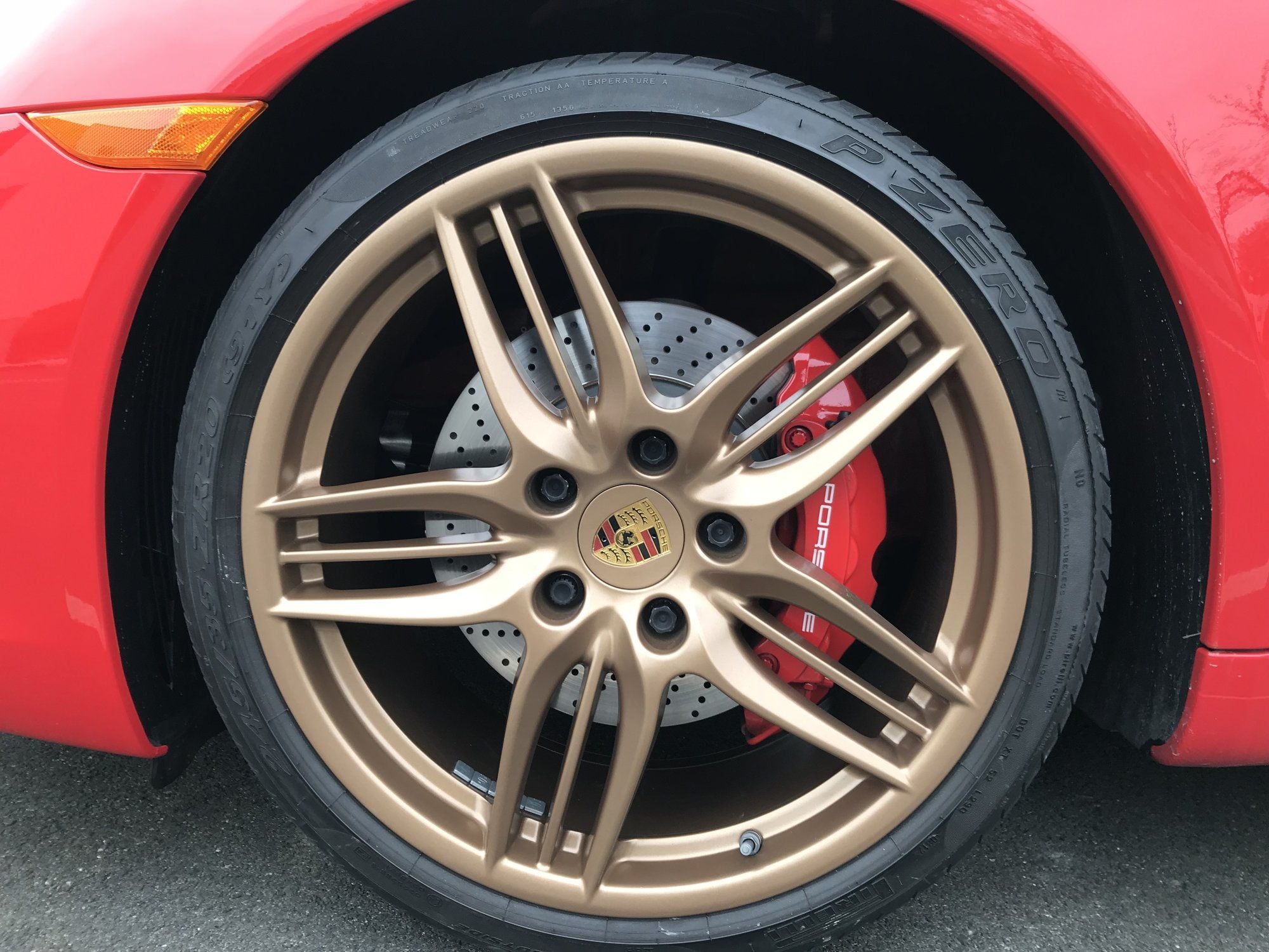 Wheels and Tires/Axles - 20" OEM Porsche Sport Design II Wheels/tires/tpms (Satin Aurum Matellic) - Used - 2012 to 2019 Porsche 911 - Northern Jersey, NJ 07632, United States