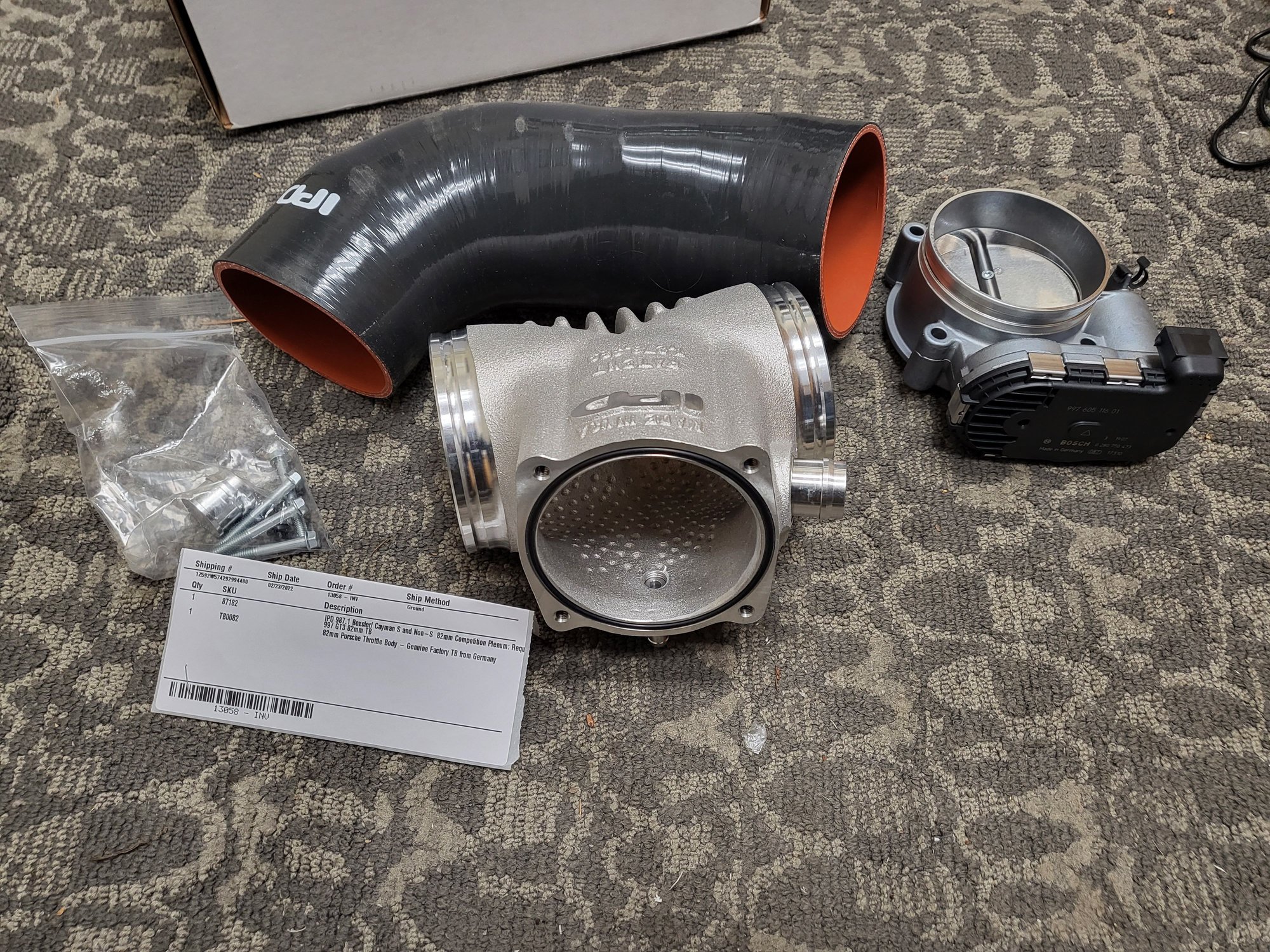 IPD Intake Plenum and GT3 Throttle Body 987.1 Brand New Rennlist